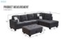 Picture of [FLOOR MODEL CLEARANCE]NEBULA Premium Sectional Sofa with Storage Ottoman - Chaise Facing Left (Dark Grey)