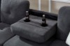 Picture of [FLOOR MODEL CLEARANCE]NEBULA Premium Sectional Sofa with Storage Ottoman - Chaise Facing Left (Dark Grey)
