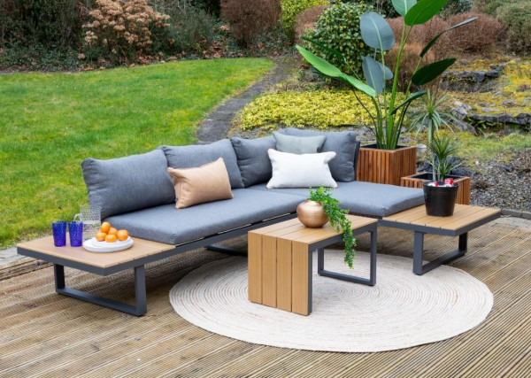 Picture of [FLOOR MODEL CLEARANCE]  SUNSEEKER Aluminium Outdoor Lounge Reversible Corner Sofa Set