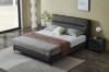 Picture of [FLOOR MODEL CLEARANCE] CUBA Genuine Leather Queen Size Bed Frame (Dark Grey)