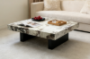 Picture of [FLOOR MODEL CLEARANCE] LUCIANO 100 Microcrystalline Stone Top Square Coffee Table (Light)