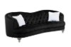 Picture of [FLOOR MODEL CLEARANCE] ALINA 2 Seater Velvet Curved Sofa with Pillows (Black)