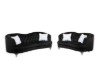 Picture of [FLOOR MODEL CLEARANCE] ALINA 2 Seater Velvet Curved Sofa with Pillows (Black)