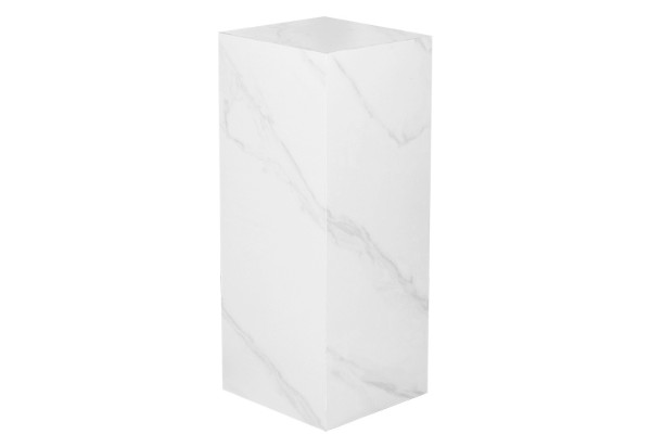 Picture of [FLOOR MODEL CLEARANCE] DELRAY H80 Sintered Stone Pedestal Stand/Display Plinth(Matte White)