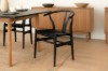 Picture of [FLOOR MODEL CLEARANCE] WISHBONE Solid Wood Y Replica Chair (Black Frame-Black Seat)