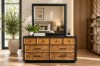 Picture of HERRINGBONE 4PC/5PC/6PC Genuine Wood Veneer Bedroom Combo in Queen/Super King Size