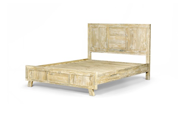 Picture of [FLOOR MODEL CLEARANCE]   AKAROA Super King Size Solid Acacia Wood Bedframe
