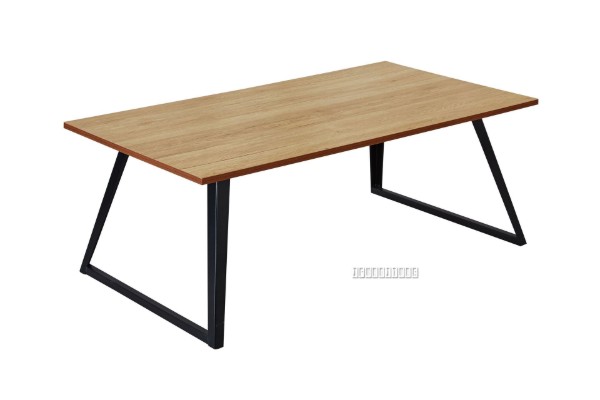 Picture of [FLOOR MODEL CLEARANCE] HENMAN 110 Rectangle Top and Flared Leg Coffee Table Oak and Black