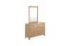 Picture of [FLOOR MODEL CLEARANCE]  EMERSON 6-Drawer Solid Acacia Wood Dresser with Mirror