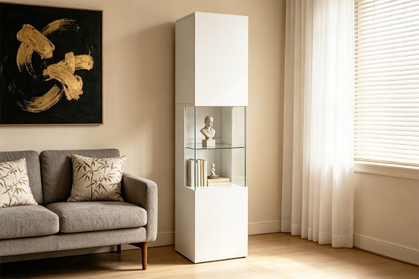Picture of [FLOOR MODEL CLEARANCE] CURIO 1-Door Display Cabinet with LED Lighting