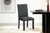 Picture of [FLOOR MODEL CLEARANCE] SERENO High Back Fabric Dining Chair (Charcoal Grey) - Each