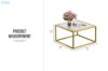 Picture of [FLOOR MODEL CLEARANCE]  TOBAGO 68 Square Ribbed Tempered Glass Coffee Table