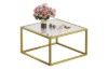 Picture of [FLOOR MODEL CLEARANCE]  TOBAGO 68 Square Ribbed Tempered Glass Coffee Table