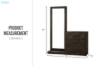 Picture of RIDHELINE Genuine Wood Veneer 3-Drawer Dresser with 5-Tier Mirrored Storage Cabinet