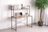 Picture of [FLOOR MODEL CLEARANCE]  HENMAN 120 Work Desk with Top Shelf (Black)