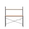 Picture of [FLOOR MODEL CLEARANCE]  HENMAN 120 Work Desk with Top Shelf (Black)