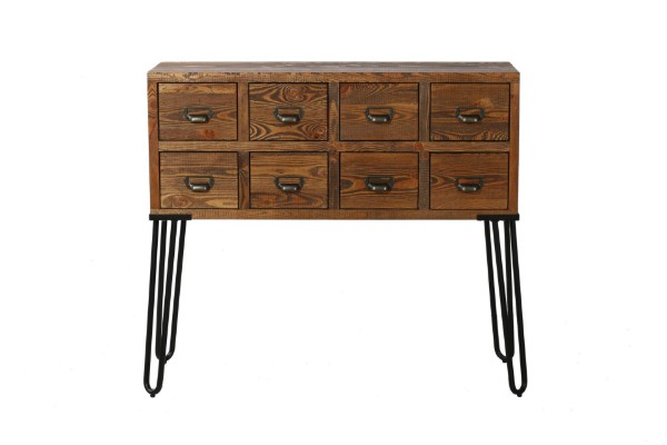 Picture of [FLOOR MODEL CLEARANCE] LIBRARY Card 8 Drawers Wood Cabinet *Light Rustic
