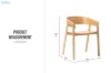 Picture of REPLICA COVER Solid White Oak Armchair - 2 Chairs in 1 Carton