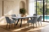 Picture of DALTON 1.6M-2.4M 7PC Extension Glossy Sintered Stone Top Dining Set
