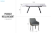 Picture of DALTON 1.6M-2.4M 7PC Extension Sintered Stone Top Dining Set