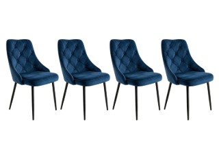 Picture of CELINE Dining Chair (Navy Blue) - 4 Chairs in 1 Carton