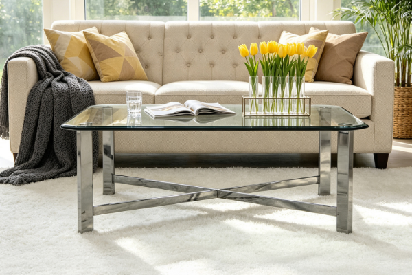 Picture of [FLOOR MODEL CLEARANCE]GLINT 127 Tempered Glass Top Coffee Table