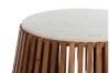 Picture of [FLOOR MODEL CLEARANCE] ALLEY Solid Acacia Wood Round Coffee Table with Marble Top