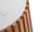 Picture of [FLOOR MODEL CLEARANCE] ALLEY Solid Acacia Wood Round Coffee Table with Marble Top