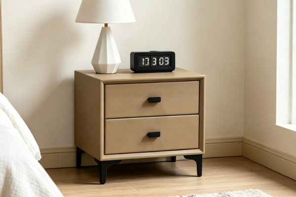 Picture of [FLOOR MODEL CLEARANCE]BRECON 2-Drawer Bedside Table (Brown)
