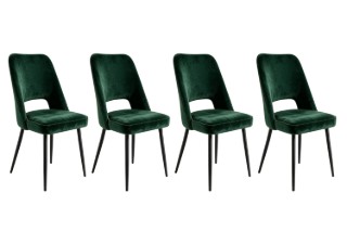 Picture of LIVIA Polyester Fabric Dining Chair (Dark Green) - 4 Chairs in 1 Carton