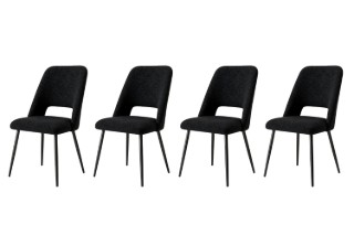 Picture of LIVIA Teddy Fabric Dining Chair (Dark) - 4 Chairs in 1 Carton