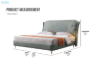 Picture of BRECON Bed Frame in King Size (Blue)