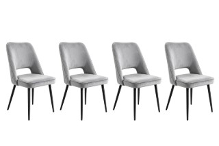 Picture of LIVIA Polyester Fabric Dining Chair (Grey) - 4 Chairs in 1 Carton