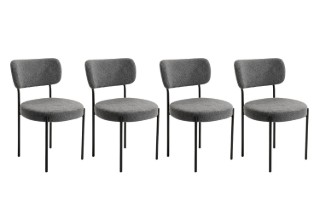 Picture of NOLA Teddy Fabric Dining Chair (Grey) - 4 Chairs in 1 Carton
