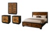 Picture of HERRINGBONE Genuine Wood Veneer Bedroom Combo - 4PC Queen Size