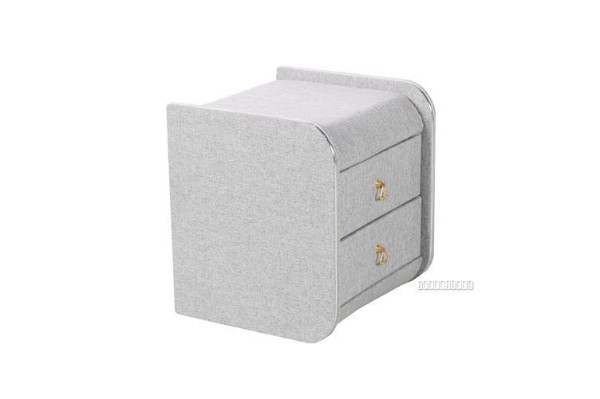 Picture of [FLOOR MODEL CLEARANCE] MARSH Fabric Bedside Table (Grey)