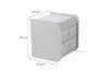 Picture of [FLOOR MODEL CLEARANCE] MARSH Fabric Bedside Table (Grey)