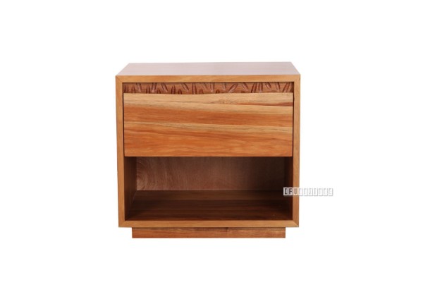 Picture of [FLOOR MODEL CLEARANCE] BRISBANE 1 Drawer Bedside Table (Live Edge Australian Blackwood)