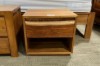 Picture of [FLOOR MODEL CLEARANCE] BRISBANE 1 Drawer Bedside Table (Live Edge Australian Blackwood)