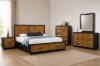 Picture of HERRINGBONE Genuine Wood Veneer Bedroom Combo - 6PC Super King Size