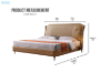 Picture of BRECON Bed Frame in King Size (Brown)