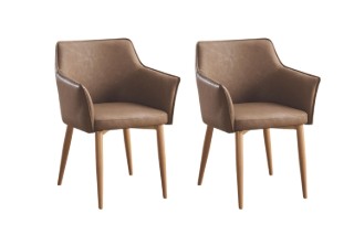Picture of NORDEN Dining Chair (Smoky Brown) - 2 Chairs in 1 Carton