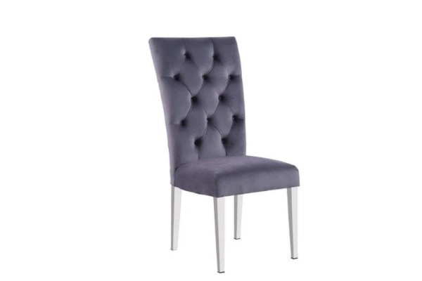 Picture of [FLOOR MODEL CLEARANCE]PHILIPE Velvet Dining Chair (Grey)