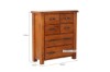 Picture of [FLOOR MODEL CLEARANCE]  FOUNDATION 6-Drawer Tallboy (Rustic Pine)