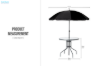 Picture of [FLOOR MODEL CLEARANCE] DELANO 6PC Outdoor Dining Set with Umbrella