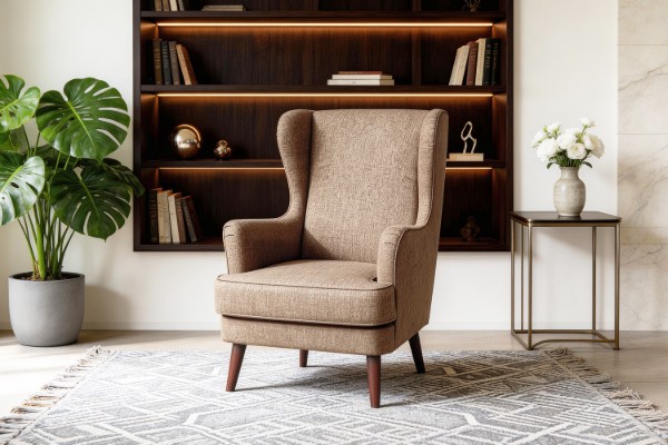 Picture of [FLOOR MODEL CLEARANCE]MORRIS Armchair/Sofa Chair in Brown