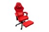 Picture of TURBO 360° Swivel Height-Adjustable Gaming Chair with Reclining Backrest, Lumbar Support & Footrest (Red)