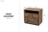 Picture of MERIDIAN 2-Drawer Bedside Table with 3D Panel Design