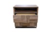 Picture of MERIDIAN 2-Drawer Bedside Table with 3D Panel Design