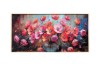 Picture of 357-019 Decorative Wall Art with Golden Frame (120x60cm) - Red Flower